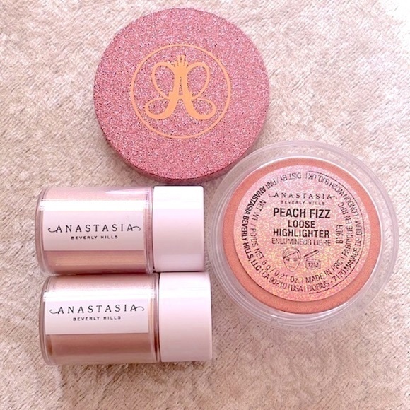Brand New Anastasia Beverly Hills Bundle Loose Pigment & Highlighter Peach Fizz - Picture 1 of 11
